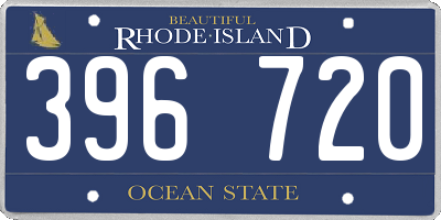 RI license plate 396720