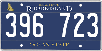 RI license plate 396723