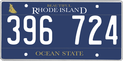 RI license plate 396724