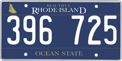 RI license plate 396725