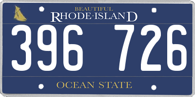 RI license plate 396726