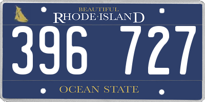 RI license plate 396727
