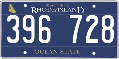 RI license plate 396728