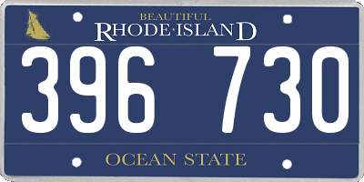 RI license plate 396730