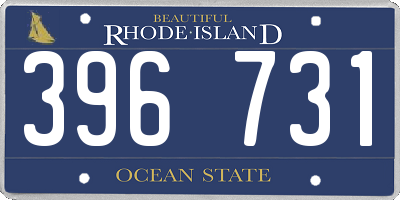 RI license plate 396731
