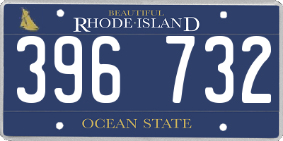 RI license plate 396732