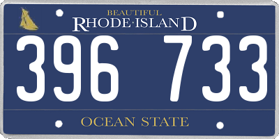 RI license plate 396733