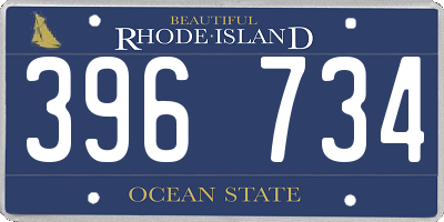 RI license plate 396734