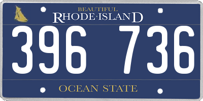 RI license plate 396736