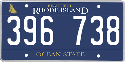 RI license plate 396738