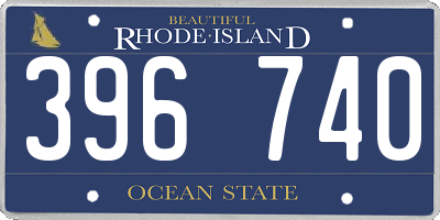 RI license plate 396740