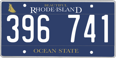 RI license plate 396741