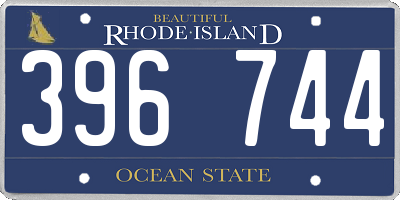 RI license plate 396744