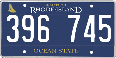 RI license plate 396745