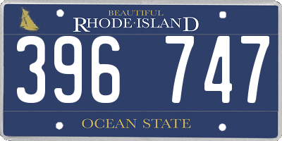 RI license plate 396747