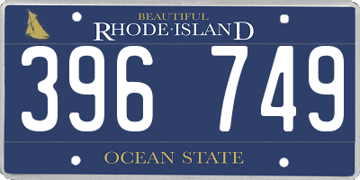 RI license plate 396749