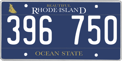 RI license plate 396750