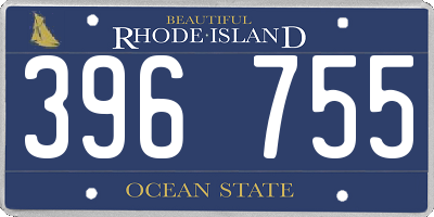 RI license plate 396755