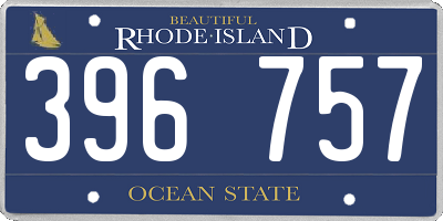 RI license plate 396757