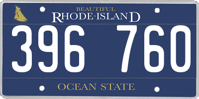 RI license plate 396760