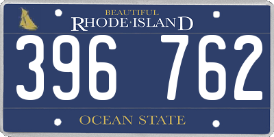 RI license plate 396762