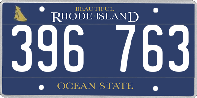 RI license plate 396763