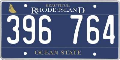 RI license plate 396764