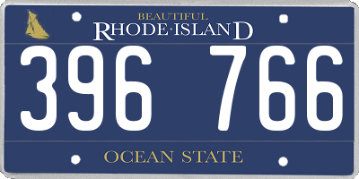 RI license plate 396766