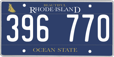 RI license plate 396770