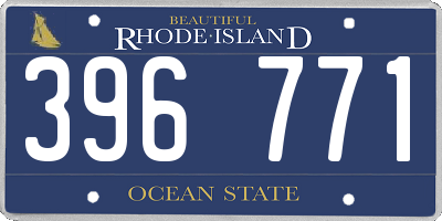 RI license plate 396771