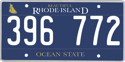 RI license plate 396772
