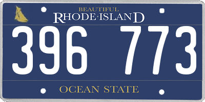 RI license plate 396773