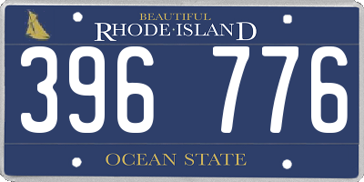 RI license plate 396776