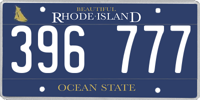 RI license plate 396777