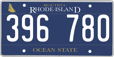 RI license plate 396780