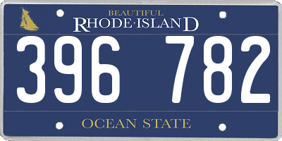 RI license plate 396782