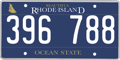 RI license plate 396788