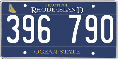 RI license plate 396790