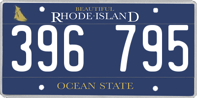 RI license plate 396795