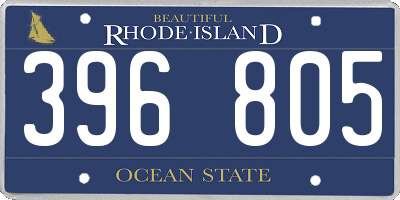 RI license plate 396805