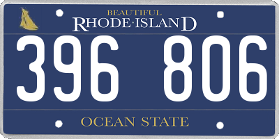 RI license plate 396806