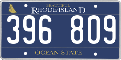RI license plate 396809