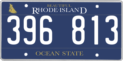 RI license plate 396813