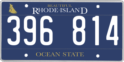 RI license plate 396814