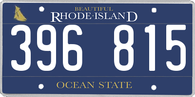 RI license plate 396815
