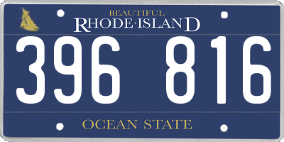 RI license plate 396816