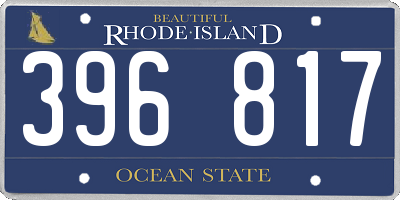 RI license plate 396817
