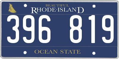 RI license plate 396819