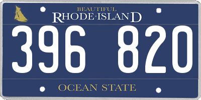 RI license plate 396820
