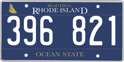 RI license plate 396821